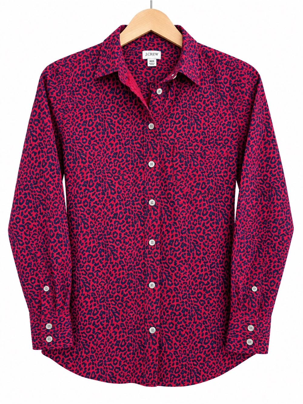 J.Crew XXS Leopard Print Button-Up Shirt